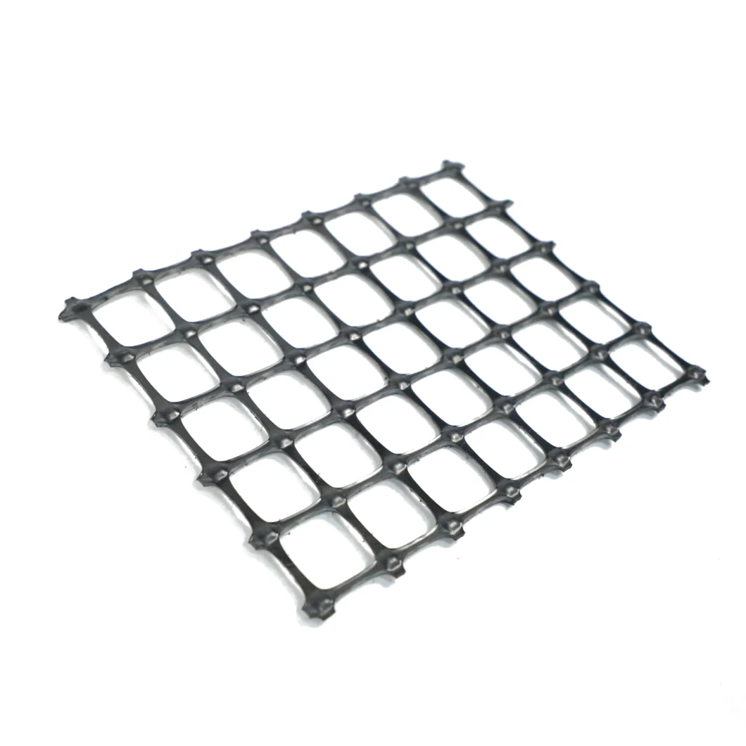 A inclinação do solo do ISO da fábrica mura a grade preta do cascalho de Geogrid 50-50kn do poliéster de grande resistência do reforço