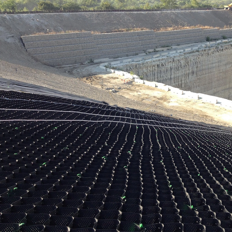 Pilha à terra Geocell de Geo do HDPE do estabilizador do cascalho da entrada de automóveis da grade do cascalho do sistema celular do realce