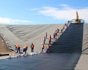 Revestimento de lagoa de geomembrana anti infiltração 0,5-2 mm 4