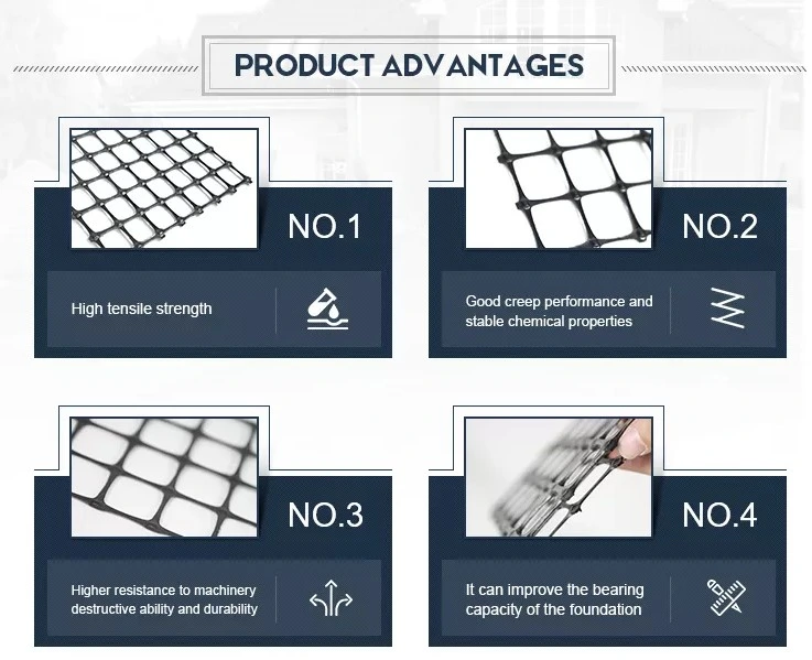 HDPE Uniaxial biaxial de alta qualidade PP dos preços de Geogrid