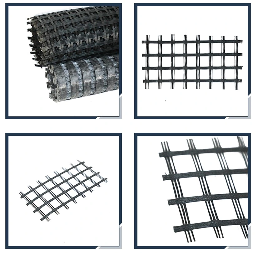 Rodovias / Ferrovias / Aeroportos Fibra de vidro Geotextil Geogrid Bitumeno revestido Fibra de vidro Geogrid 0