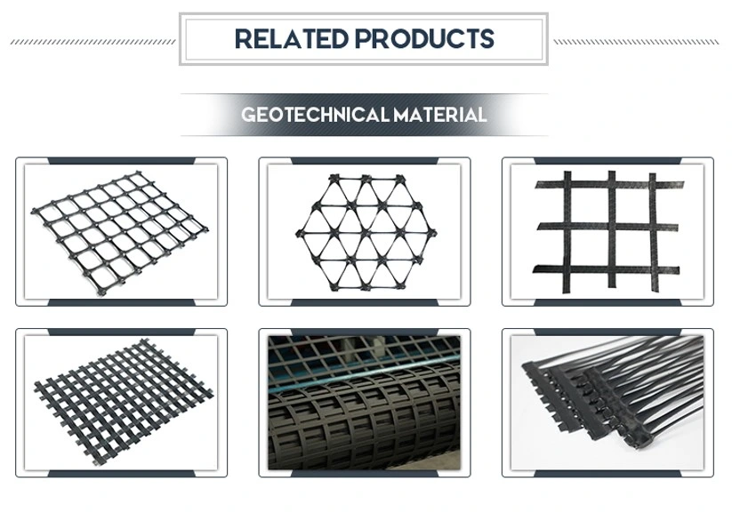Rodovias / Ferrovias / Aeroportos Fibra de vidro Geotextil Geogrid Bitumeno revestido Fibra de vidro Geogrid 9