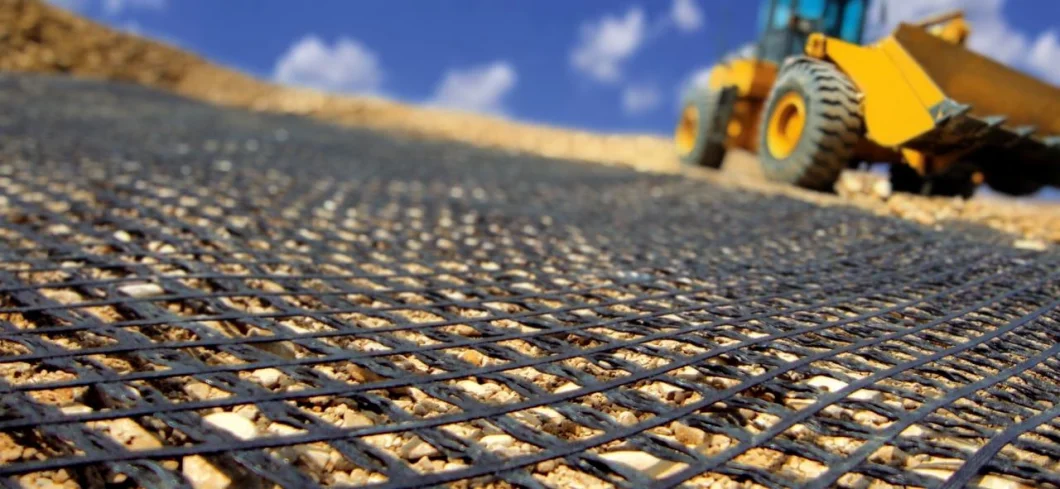 Rodovias / Ferrovias / Aeroportos Fibra de vidro Geotextil Geogrid Bitumeno revestido Fibra de vidro Geogrid 2