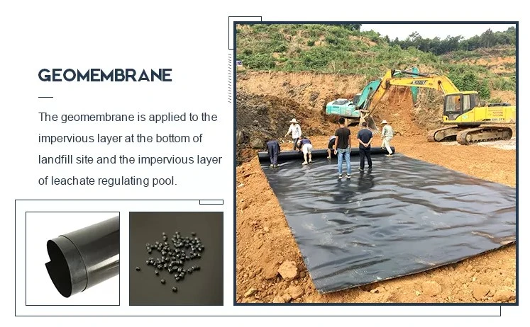 Geomembrana de HDPE impermeável anti-filtração 0,2 mm - 2,5 mm para aterros sanitários 4