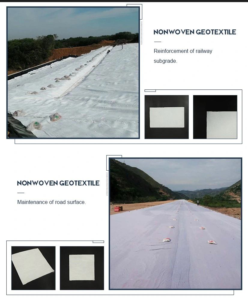 Fabrico de estradas Tecido não tecido Geotextil Geogrid Controle da erosão do solo 2