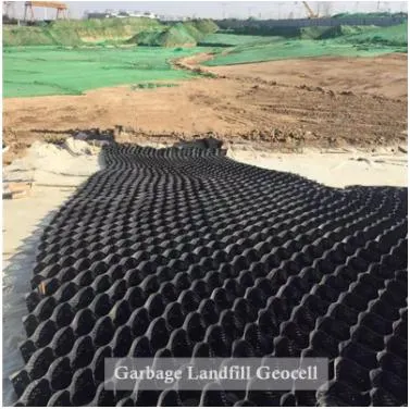 Geocélulas estabilizadas de inclinação de texturas perforadas de HDPE preto geocélulas geocélulas para engenharia civil 4
