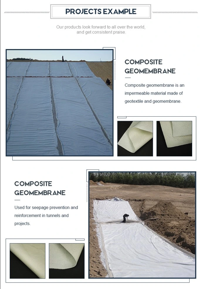 Geomembrana geotextil composta de alta resistência impermeabilizante anti-filtração 2