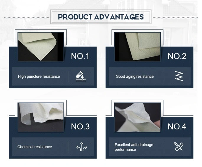 Geomembrana geotextil composta de alta resistência impermeabilizante anti-filtração 1