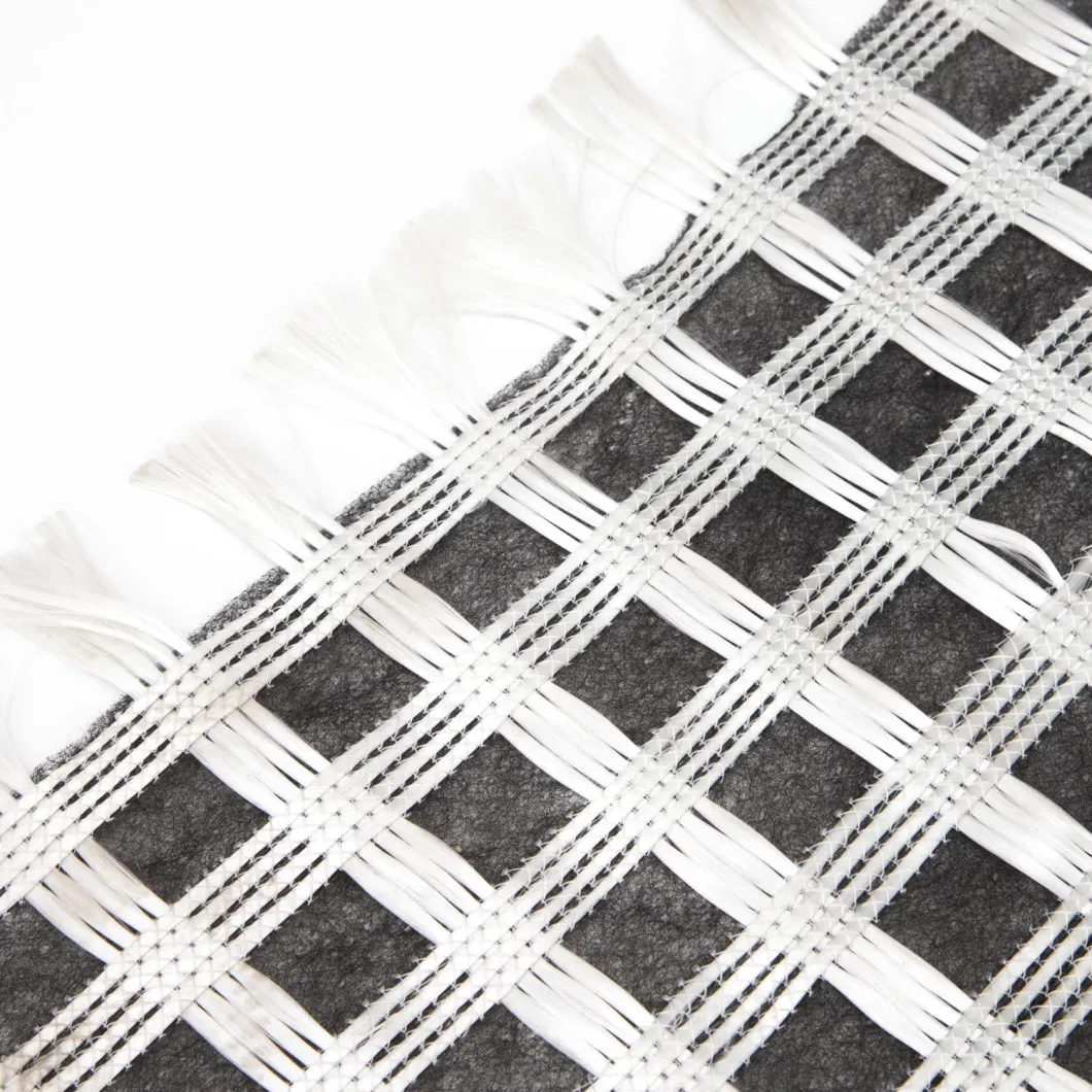 Geogrid de fibra de vidro biaxial composta com geotextil não tecido para reforço do solo/material de construção rodoviária Geocompos 3