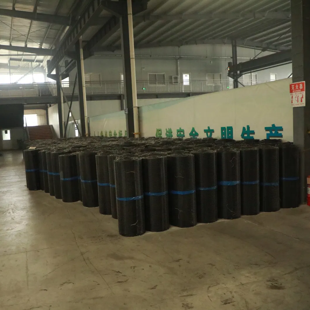 Geogrid de fibra de vidro biaxial composta com geotextil não tecido para reforço do solo/material de construção rodoviária Geocompos 12