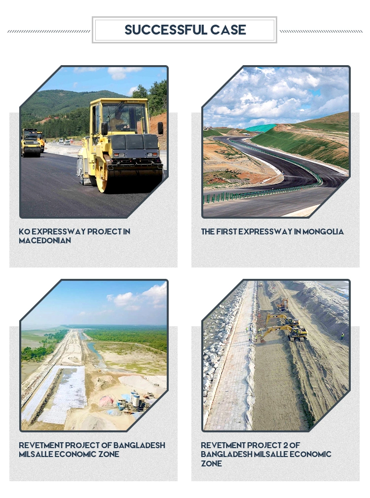 Geogrid de fibra de vidro biaxial composta com geotextil não tecido para reforço do solo/material de construção rodoviária Geocompos 17
