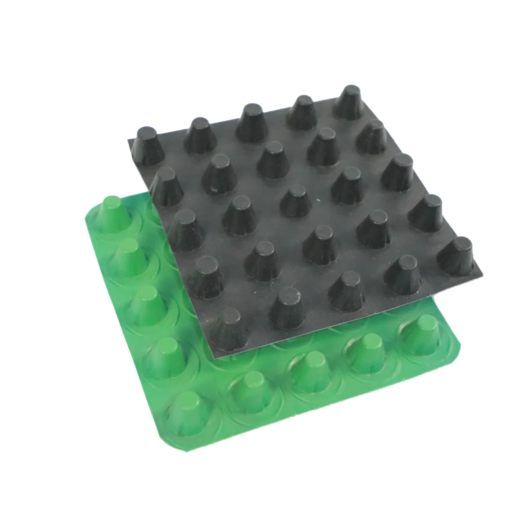 Projeto de verdura de membrana de drenagem de covinhas PVC Tabuleiro de drenagem de covinhas perfurado Trabalho de base Solução de água Solução de água 2