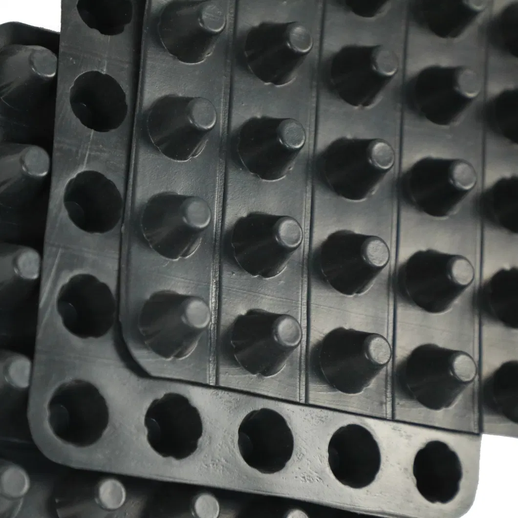 Projeto de verdura de membrana de drenagem de covinhas PVC Tabuleiro de drenagem de covinhas perfurado Trabalho de base Solução de água Solução de água 5