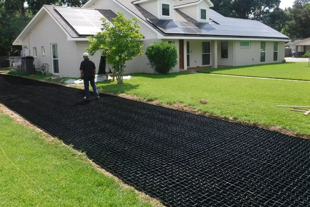 Grelha de estabilizador de gramado de plástico HDPE para estacionamento 11