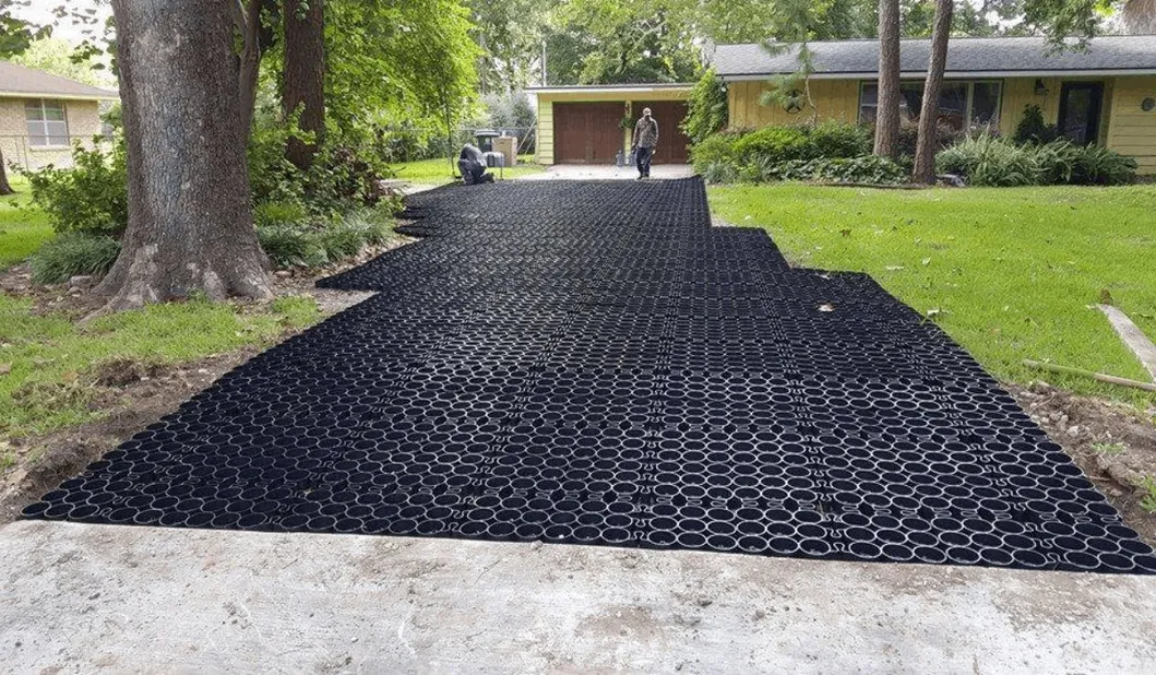 Grelha de estabilizador de gramado de plástico HDPE para estacionamento 12