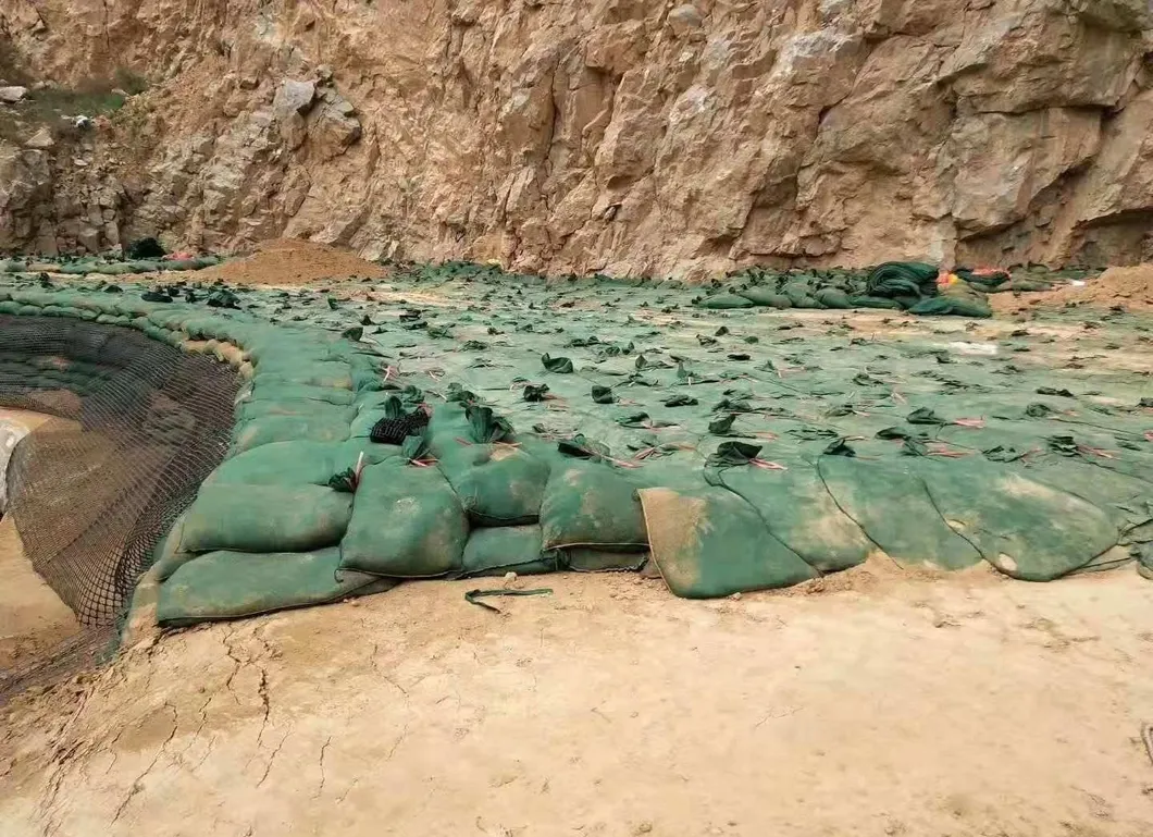 Geobag não tecido Poliéster / PP Geobag para proteção de encostas e barragem de grama para proteger o meio ambiente ecológico 0
