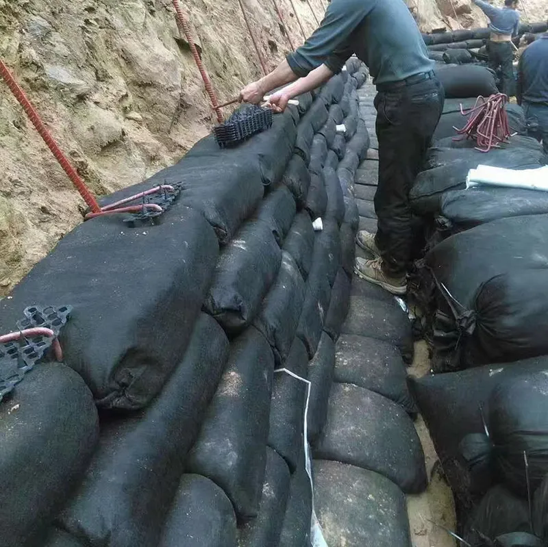 Geobag não tecido Poliéster / PP Geobag para proteção de encostas e barragem de grama para proteger o meio ambiente ecológico 12