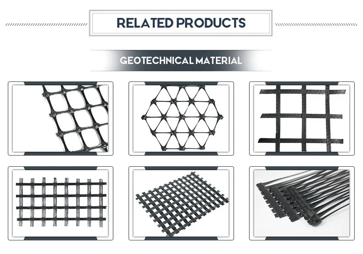 Alta resistência à tensão Soldadura biaxial de aço plástico composto terraplanagem Geogrid Para estabilização do solo Característica antierosão 6