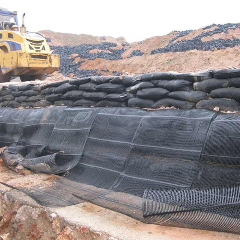 Plástico Polipropileno PE Unidireccional Uniaxial Tensile Geogrid de Plástico para Reforço de Estradas 7