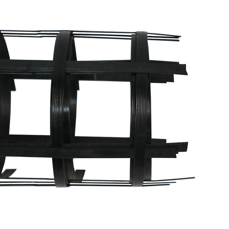 Geotêxtil biaxial de grande resistência Geogrid do ANIMAL DE ESTIMAÇÃO do poliéster para Subgrades da estrada 50kn/M-50kn/M