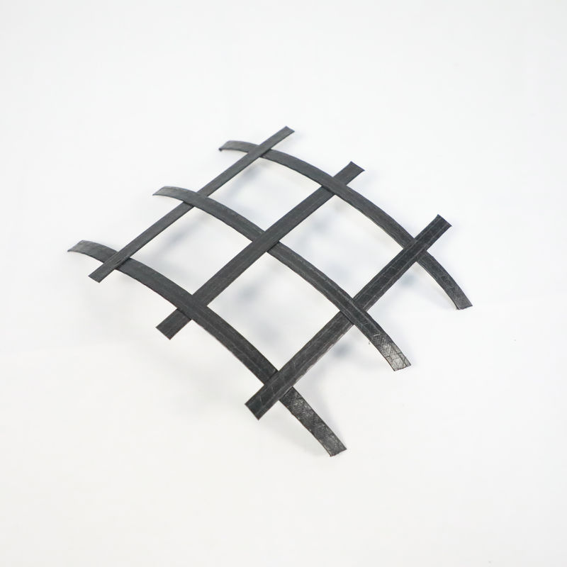 Geotêxtil biaxial de grande resistência Geogrid do ANIMAL DE ESTIMAÇÃO do poliéster para Subgrades da estrada 50kn/M-50kn/M