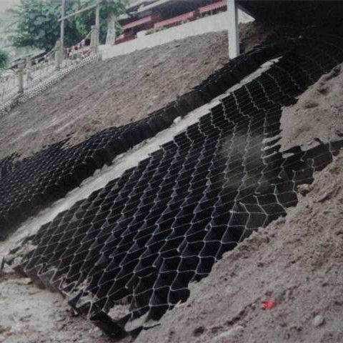 Geocell de folha de plástico HDPE texturizada / perfurada para proteção de reforço de inclinação do canal