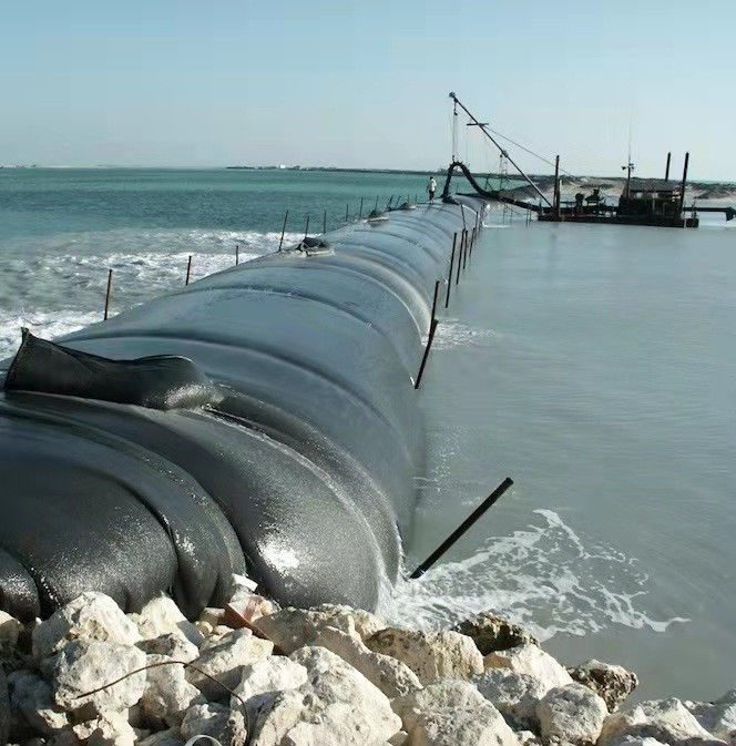 Saco/geotúbulo de geotextil tecido de PP de alta resistência para tratamento de águas residuais ou projetos de dragagem marítima