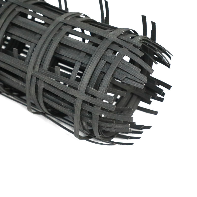 Geogrid de aço plástico de 80kn com resistência a ácidos e álcalis para proteção contra inclinações