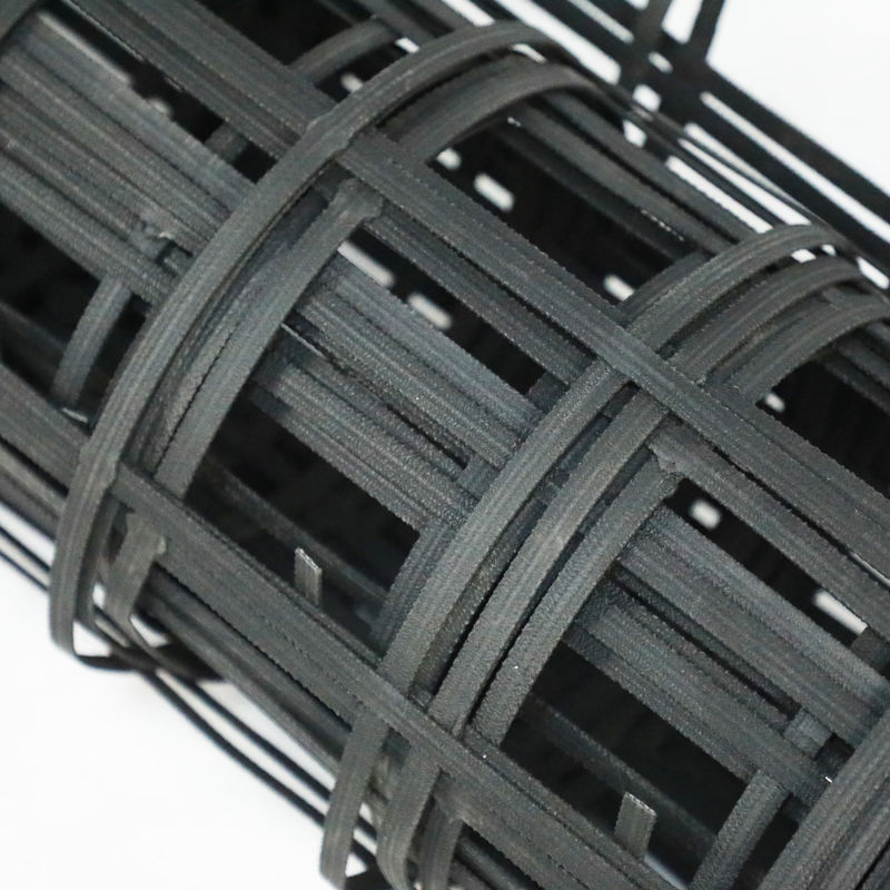 Geogrid de aço plástico de 80kn com resistência a ácidos e álcalis para proteção contra inclinações