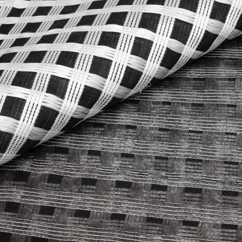 Geogrid de fibra de vidro biaxial composta com geotextil não tecido para reforço do solo/material de construção rodoviária Geocompos