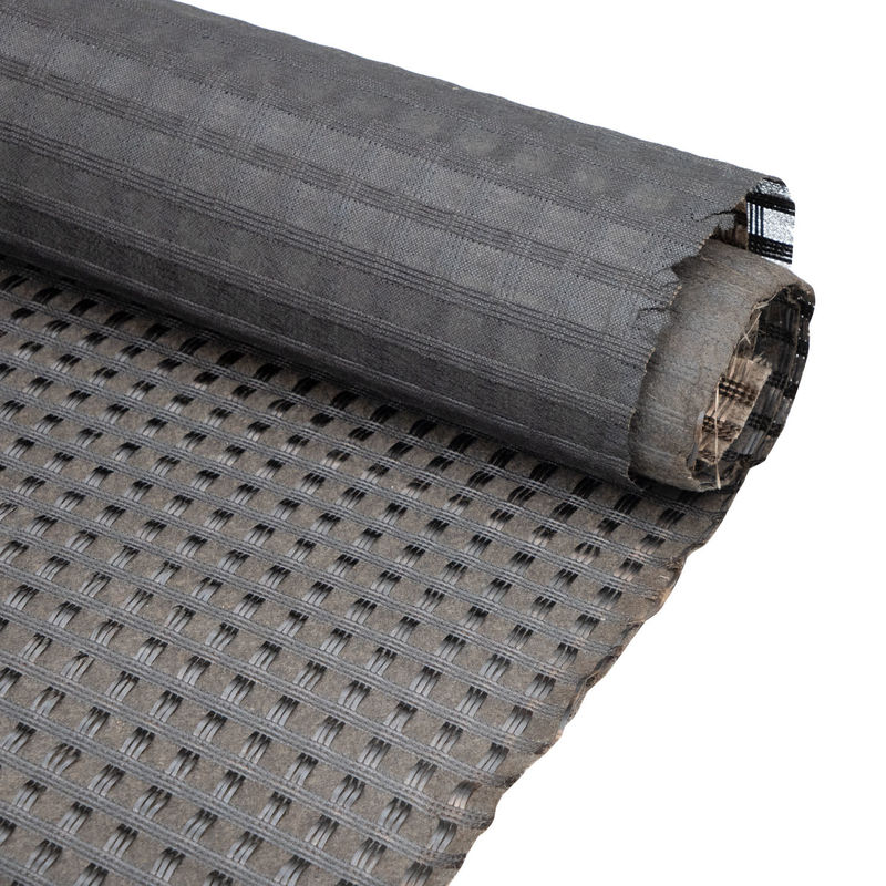 Geogrid de fibra de vidro biaxial composta com geotextil não tecido para reforço do solo/material de construção rodoviária Geocompos