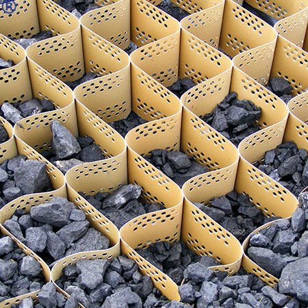 Material de rede de cascalho de HDPE Sistema de entrada Geocell texturizado para reforço de estradas Pavimentação de rede de grama