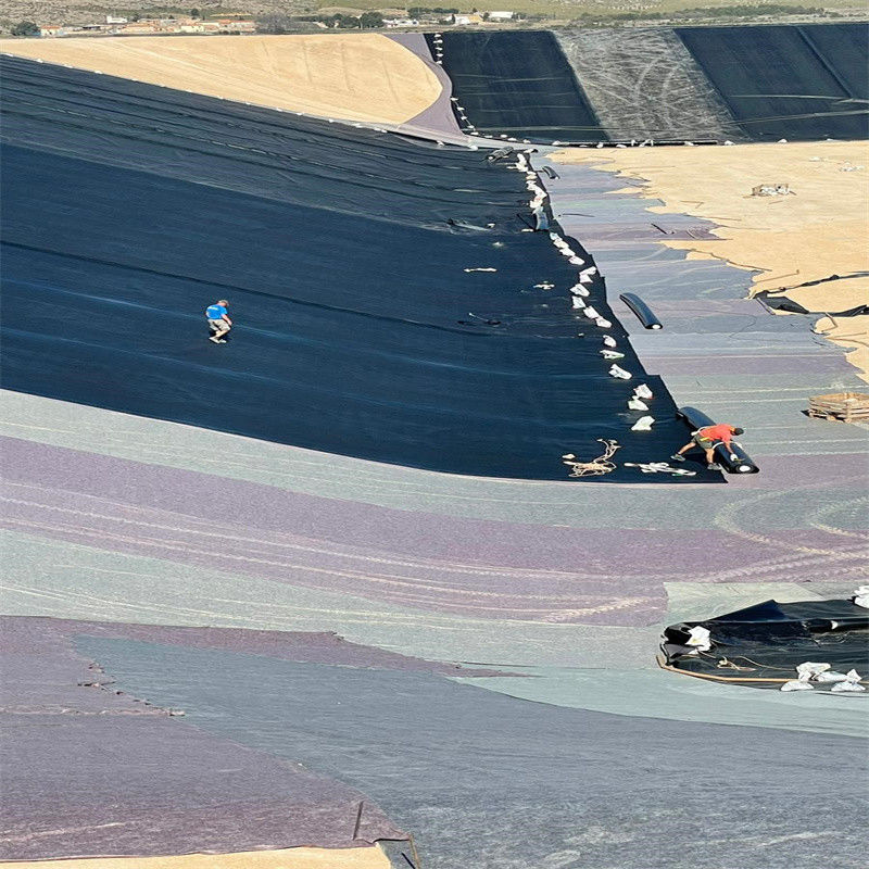 Liner de impermeabilização de geomembrana HDPE / Liner de piscina / Digestor de biogás de aterros sanitários