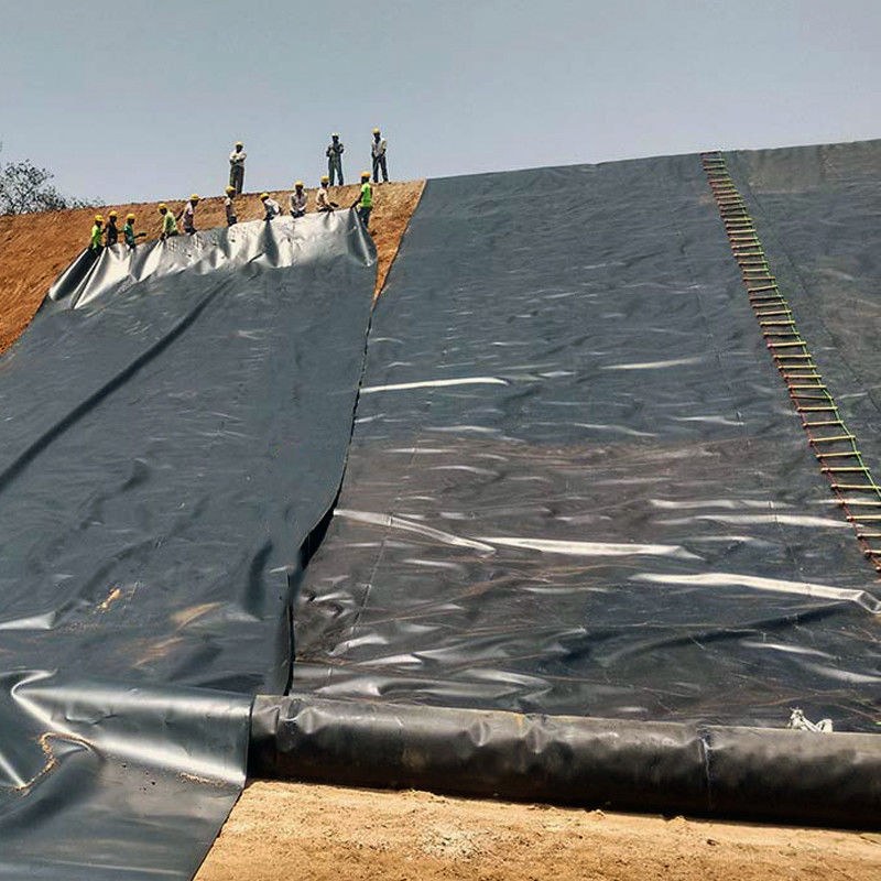 Geomembrana de HDPE/LDPE 1,0 mm/1,5 mm/2,0 mm Para impermeabilização / revestimento de lago de peixes / aterro sanitário / lago artificial / mina / barragem / revestimento de piscina