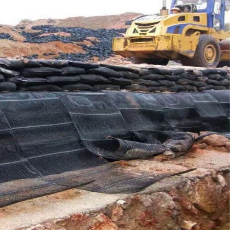 Geo Grid Grid Plástico Uniaxial Poliéster Geogrid Uniaxial Gravel Grid Ground Para Driveway Basement