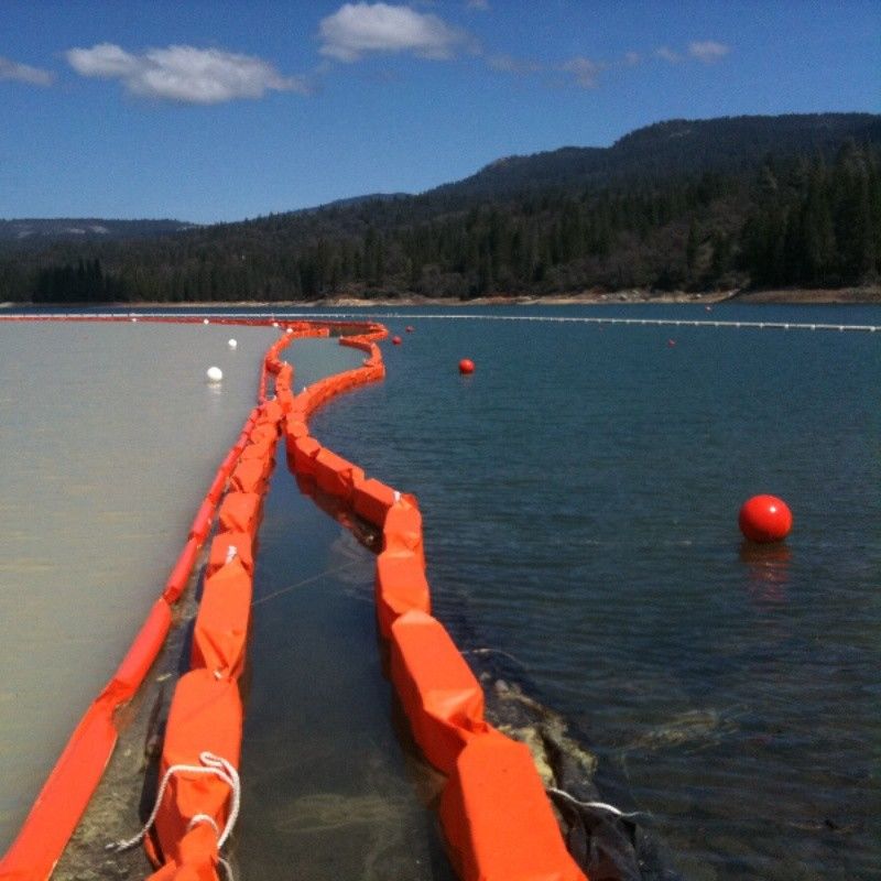 Cortina de Silt PVC Flutuante Cortina de Silt Contenção Boom Eco Amigável Boom de derramamento de óleo Cortina de Silt para ambiente aquático