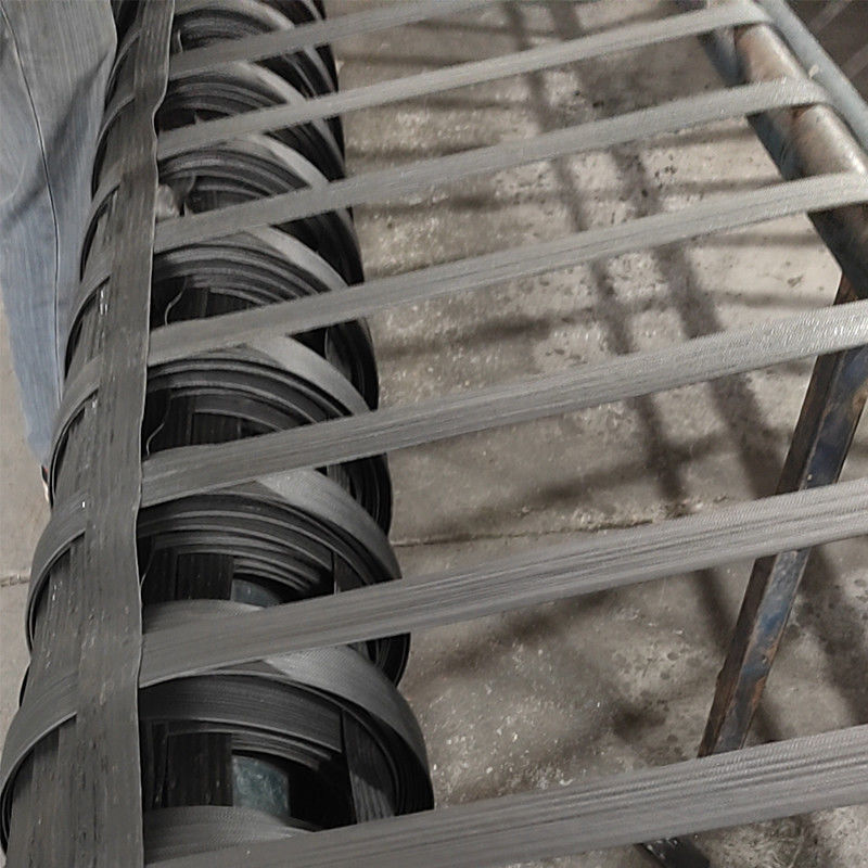 Geogrid de plástico reforçado por fibras de poliéster de alta resistência Bixial Geogrid de fibras de plástico Geogrid para construção rodoviária