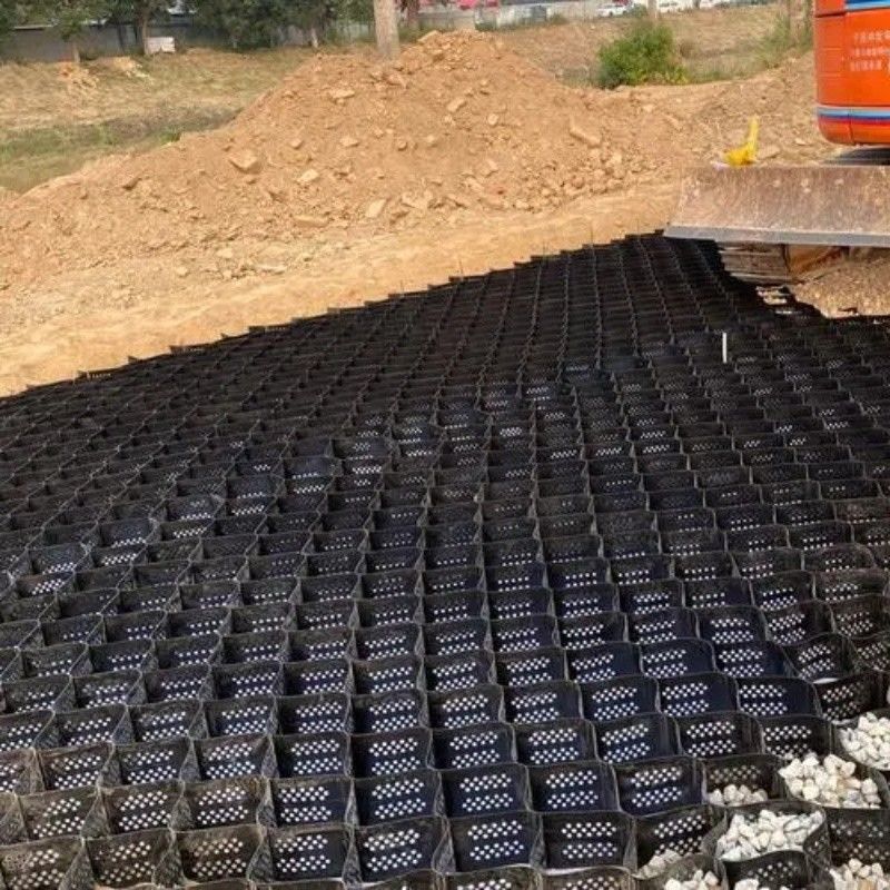 Alta Cabaça de Mel Negro HDPE Geocell Reforçamento Rota Para Rota Gravel Estabilizador Grade Parede de retenção terraplenagem