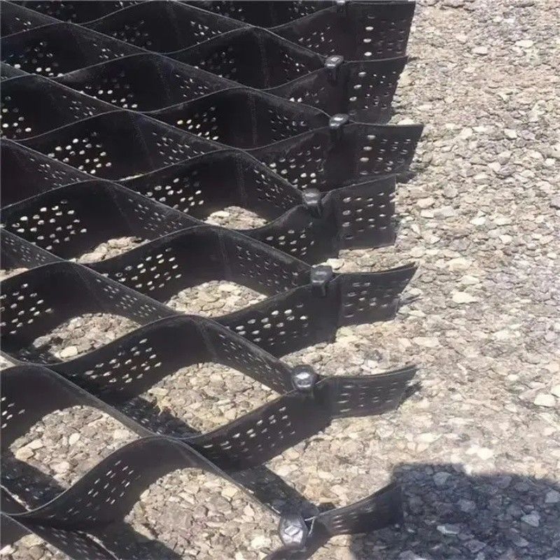 Alta Cabaça de Mel Negro HDPE Geocell Reforçamento Rota Para Rota Gravel Estabilizador Grade Parede de retenção terraplenagem