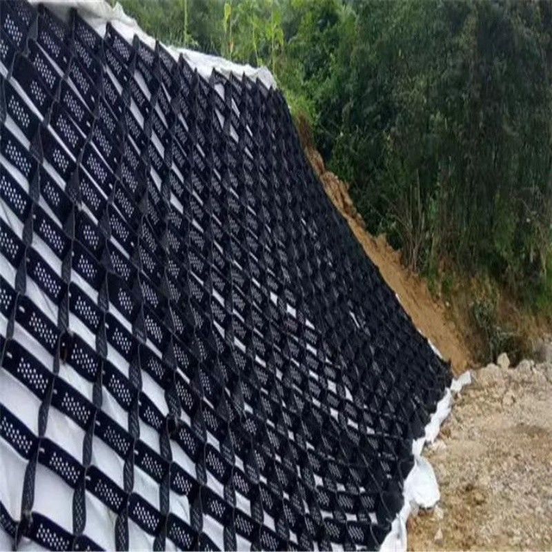 Alta Cabaça de Mel Negro HDPE Geocell Reforçamento Rota Para Rota Gravel Estabilizador Grade Parede de retenção terraplenagem
