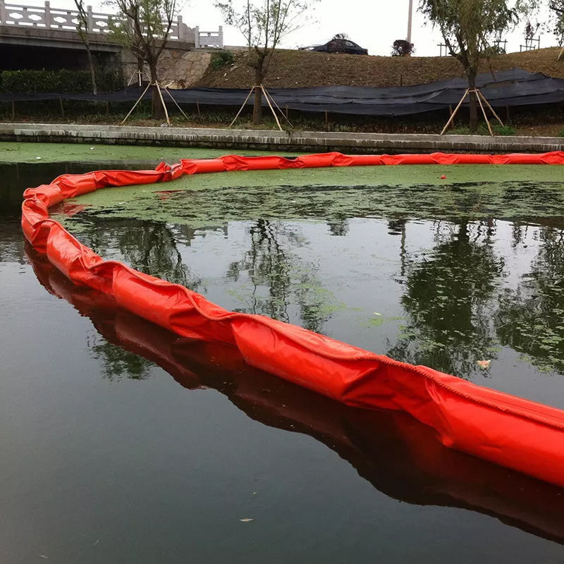 Cortina de sedimento flutuante aquático permeável para ambientes aquáticos Eco-friendly Oil Spilling Boom PVC