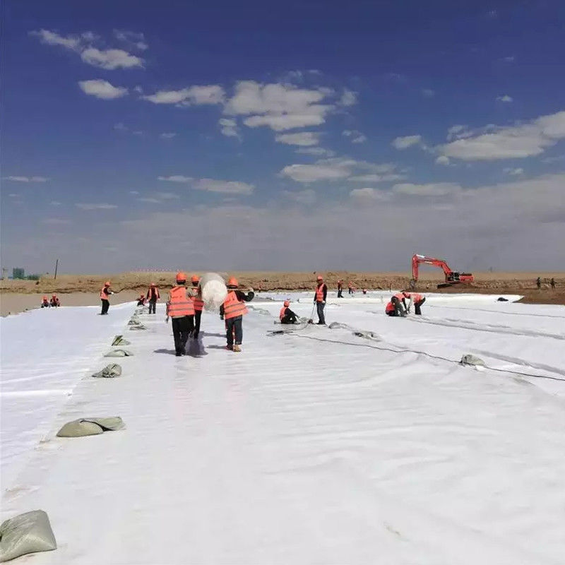 PET Poliéster Fibras Longas Não Tecido Agulha Punchado Poliéster Geotextil Geotextil Não Tecido Para Cobertura de Estradas