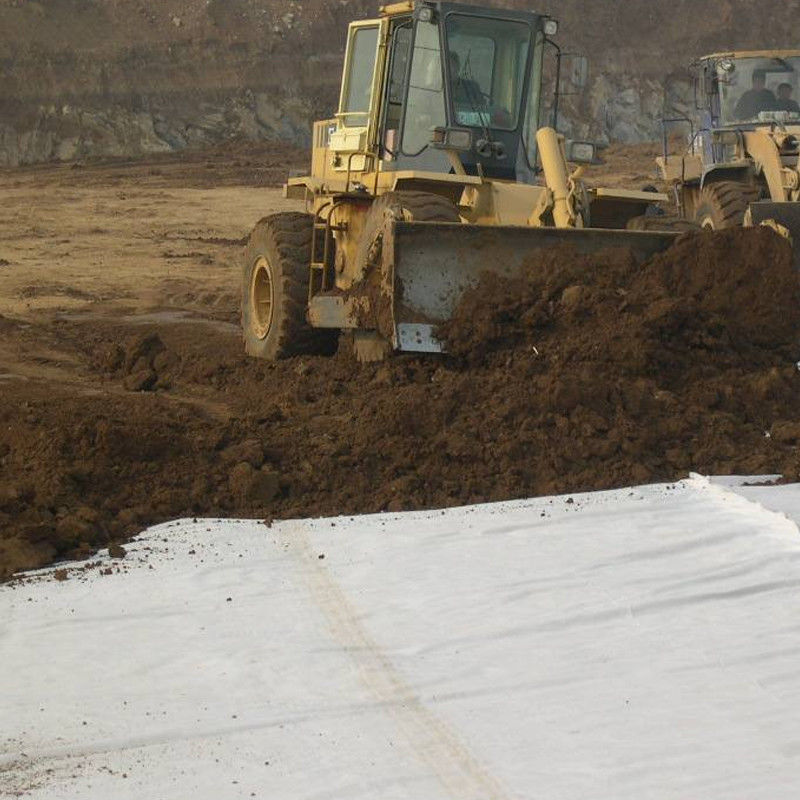 PET Poliéster Fibras Longas Não Tecido Agulha Punchado Poliéster Geotextil Geotextil Não Tecido Para Cobertura de Estradas