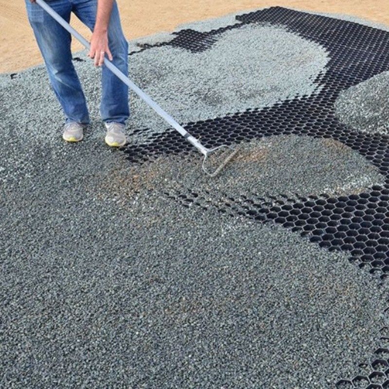 Pavimentadores de grama permeáveis de grama de cascalho pesado Pavimentadores de grama de plástico de HDPE para entradas
