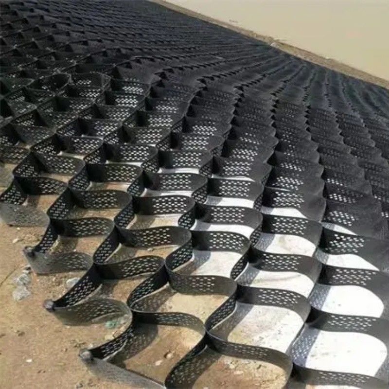 250mm 75mm 100mm 150mm Hdpe Geocell High Textured HDPE Honeycombed Gravel Grid Geocell Plástico preço direto da fábrica
