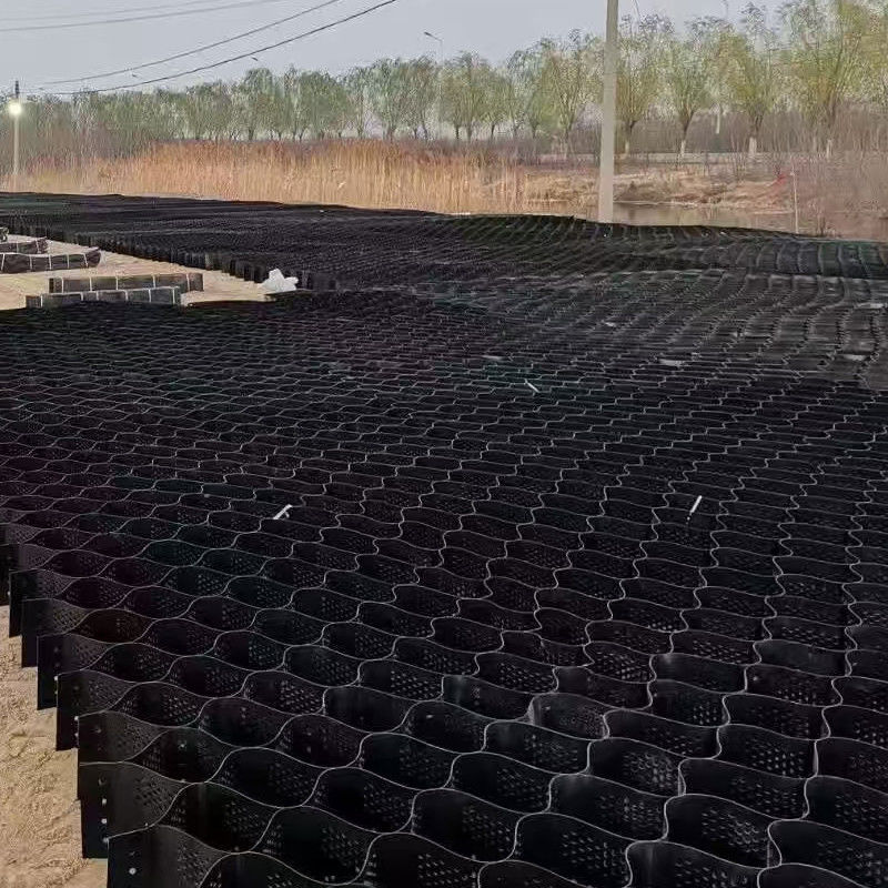 Sistema de confinamento celular de alta textura com buracos Honeycomb Geocell HDPE para estradas Fundação Proteção de inclinação Parque de estacionamento Rota de entrada Muralha de retenção