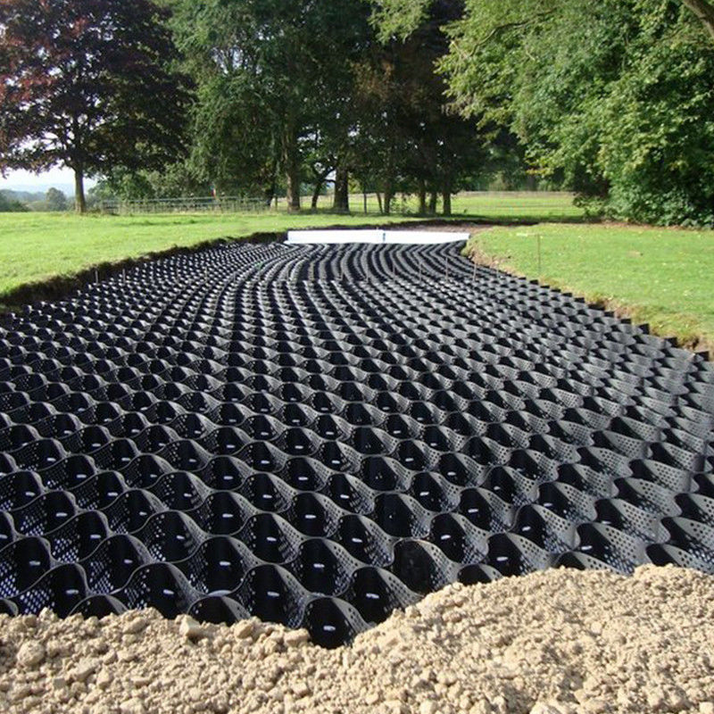 Sistema de confinamento celular de alta textura com buracos Honeycomb Geocell HDPE para estradas Fundação Proteção de inclinação Parque de estacionamento Rota de entrada Muralha de retenção