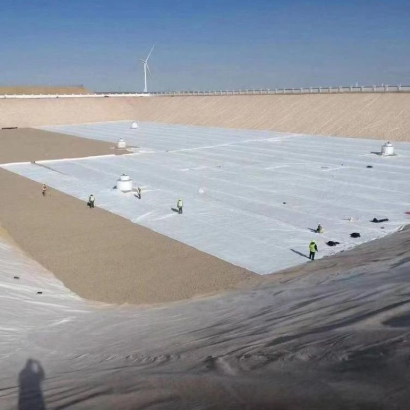 Bianco preto não tecido agulha perfurada geotextil PET PP para estrada rodoviária ferroviária