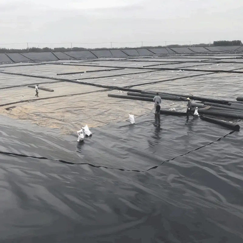 Forro de lago com geomembrana HDPE preto de alta qualidade 0,5 mm – 2,0 mm para piscicultura, lagos de aquicultura, reservatórios de armazenamento de água e impermeabilização de barragens