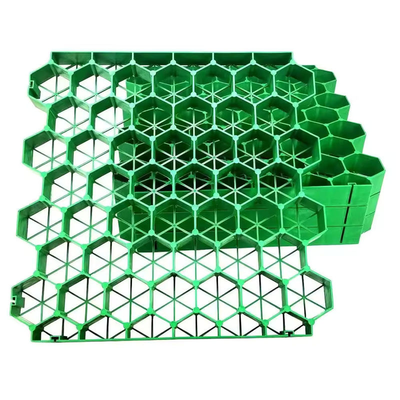 Produtor de grelha de grama de HDPE Grelha de grão de plástico Grelha de grama de grama para entradas e estacionamentos Cor verde preto